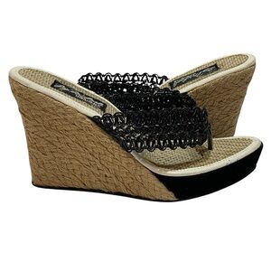 JAY MICHAELS VALENTINA WEDGE.SANDALS SZ 8 EUC